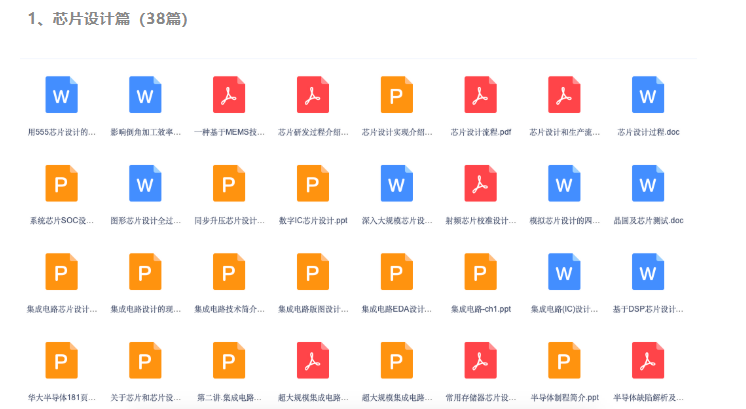 终于把芯片半导体资料整理全了......